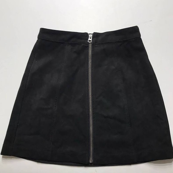 Black Wilfred Suede Zip Front Skirt - Picture 10 of 12